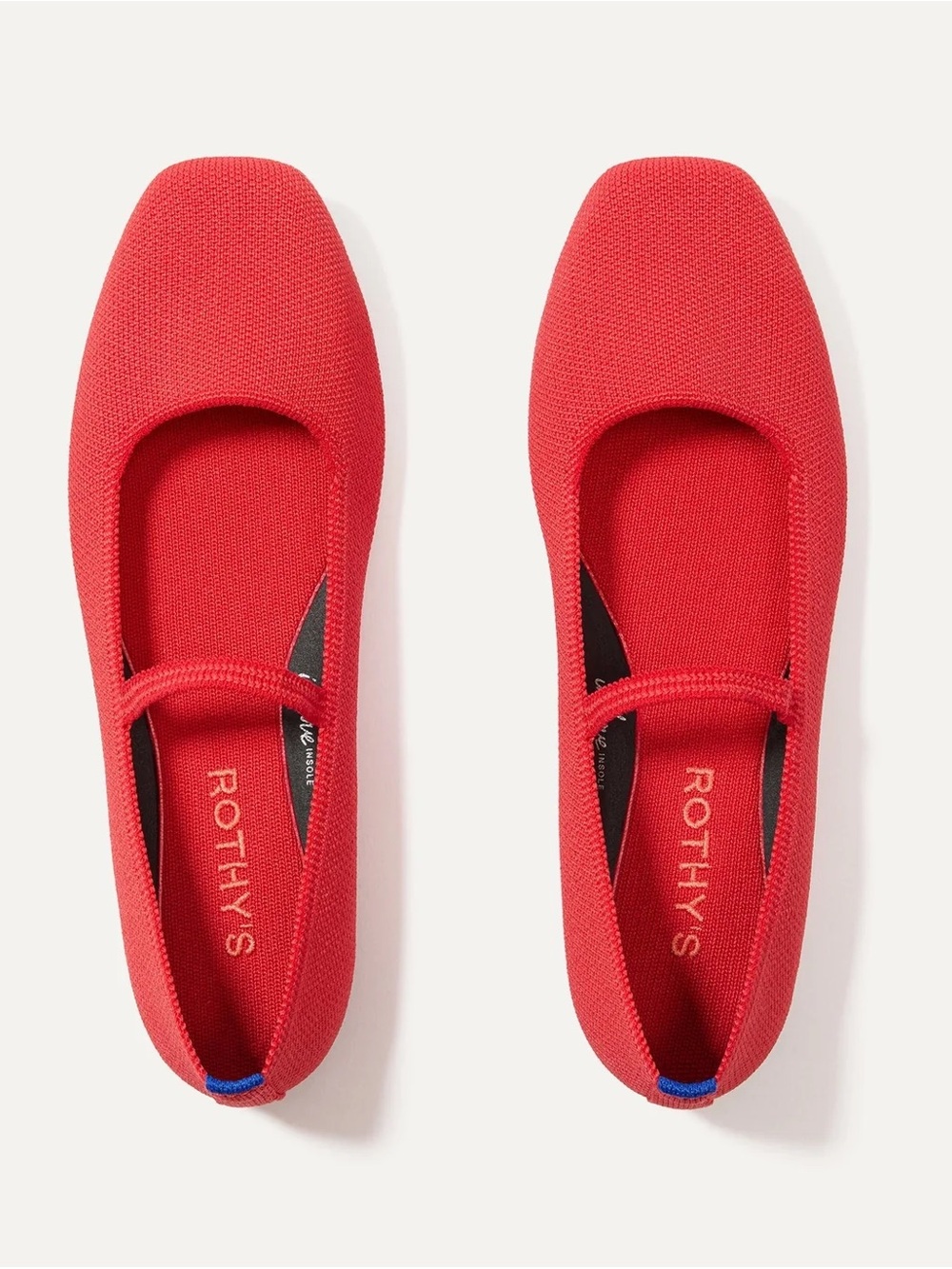 Rothy's Red The Max Square Toe Mary Jane Flats
